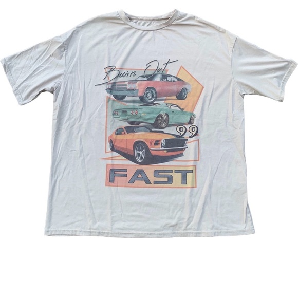 SHEIN "Burn Out Fast" Graphic T-Shirt - US Size 6 / Medium - Picture 1 of 5